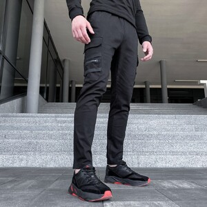 Фото - Мужские штаны Pobedov Mezhigorye черные в стиле casual - Men box
