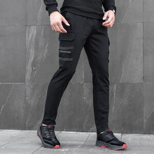 Фото - Мужские штаны Pobedov Mezhigorye черные в стиле casual - Men box