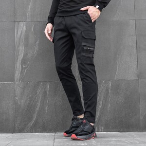 Фото - Мужские штаны Pobedov Mezhigorye черные в стиле casual - Men box