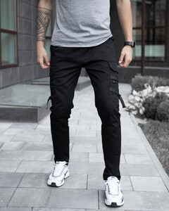 Фото - Мужские штаны Pobedov Mezhigorye черные в стиле casual - Men box