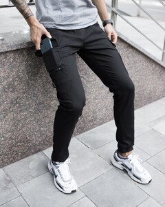 Фото - Мужские штаны Pobedov Mezhigorye черные в стиле casual - Men box
