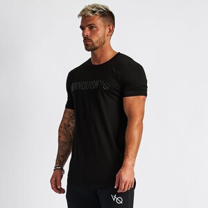 Фото - Спортивна чоловіча футболка VQH чорного кольору - Men box