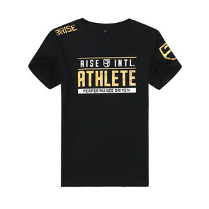 Фото - Спортивная футболка Alpha черная с золотистой надписью - Men box