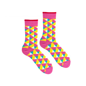 Фото - Шкарпетки високі Sammy Icon з оптичним принтом Illusion Pink - Men box