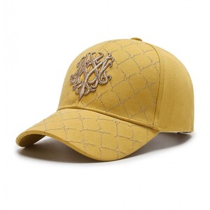 Фото - Женская кепка Narason желтая с золотистой вышивкой - Men box