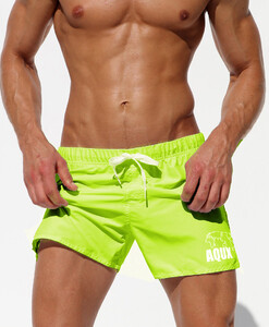 Фото - Мужские пляжные шорты AQUX салатового цвета - Men box