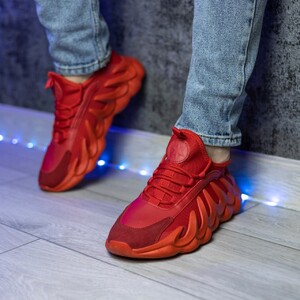 Фото - Мужские кроссовки Izzi "Изи Буст 450" красного цвета - Men box