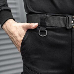 Фото - Штани Pobedov Tactical V2 чорні з накладними кишенями - Men box