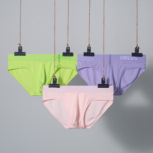 Фото - Мягкие мужские брифы ORLVS сиреневые из модала - Men box