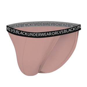 Фото - Мужские танга ORLVS цвета какао с черной резинкой - Men box