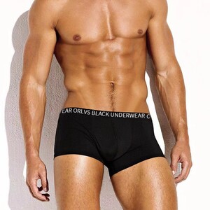 Фото - Мужские боксеры ORLVS из мягкого модала черного цвета - Men box