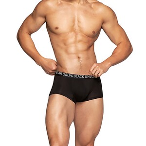 Фото - Мужские боксеры ORLVS из мягкого модала черного цвета - Men box