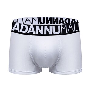 Фото - Трусы-боксеры Adannu белого цвета с черной резинкой - Men box