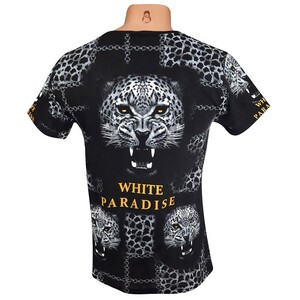 Фото - Футболка мужская White Paradise черная "Леопард" - Men box
