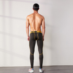 Фото - Мужские спортивные леггинсы Tauwell серо-коричневые - Men box