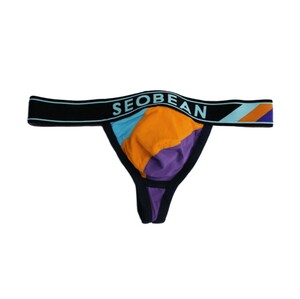 Фото - Стринги мужские Seobean трехцветные с черной резинкой - Men box