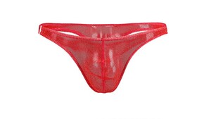Фото - Стринги мужские Ciokicx прозрачные красные с люрексом - Men box