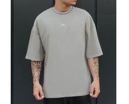 Фото - Сіра оверсайз футболка Staff gray logo oversize - Men box