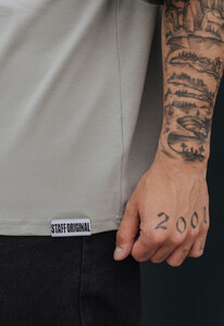 Фото - Серая оверсайз футболка Staff gray logo oversize - Men box