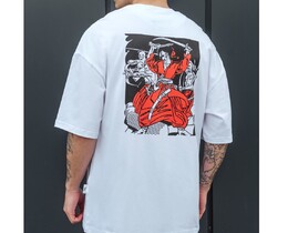 Фото - Футболка білого кольору Staff козак oversize - Men box