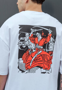 Фото - Футболка белого цвета Staff козак oversize - Men box