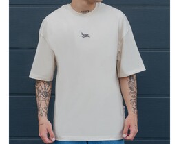 Фото - Футболка оверсайз молочная Staff logo milk oversize - Men box