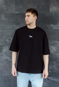 Фото - Футболка черного цвета Staff logo black oversize - Men box