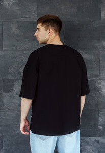Фото - Футболка черного цвета Staff logo black oversize - Men box