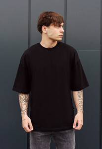 Фото - Футболка черная мужская Staff kru oversize - Men box