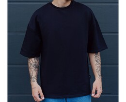 Фото - Футболка темно-синего цвета Staff navy oversize premium - Men box