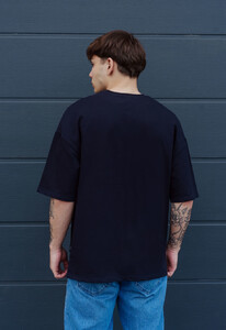 Фото - Футболка темно-синего цвета Staff navy oversize premium - Men box