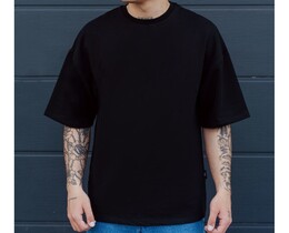 Фото - Базовая черная футболка Staff black oversize premium - Men box