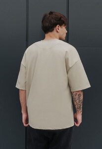 Фото - Базовая футболка оверсайз Staff beige olive oversize basic - Men box