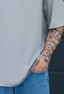 Фото - Футболка светло-серого цвета Staff light gray oversize basic - Men box