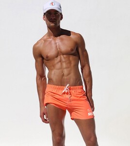 Фото - Чоловічі пляжні шорти AQUX помаранчевого кольору - Men box