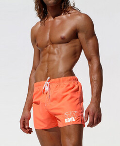 Фото - Мужские пляжные шорты AQUX оранжевого цвета - Men box