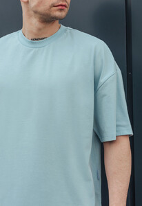 Фото - Однотонная голубая футболка Staff light blue oversize basic - Men box