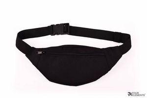 Фото - Черная поясная сумка с красными спиралями - Men box