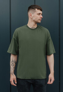 Фото - Футболка цвета хаки Staff khaki oversize basic - Men box