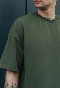 Фото - Футболка цвета хаки Staff khaki oversize basic - Men box