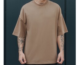 Фото - Базовая оверсайз футболка Staff brown oversize basic - Men box
