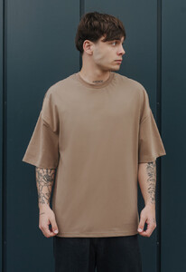 Фото - Базовая оверсайз футболка Staff brown oversize basic - Men box