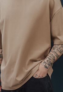 Фото - Базовая оверсайз футболка Staff brown oversize basic - Men box