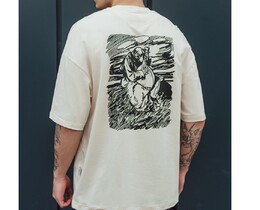 Фото - Футболка молочная мужская Staff бандурист oversize - Men box