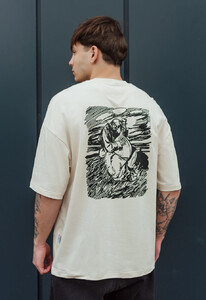 Фото - Футболка молочная мужская Staff бандурист oversize - Men box