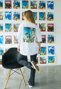 Фото - Белая оверсайз футболка Staff x Saga4 art 4 oversize - Men box