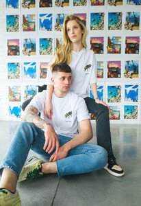 Фото - Белая оверсайз футболка Staff x Saga4 art 4 oversize - Men box