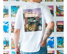 Фото - Футболка белого цвета Staff x Saga4 art 2 oversize - Men box
