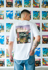 Фото - Футболка белого цвета Staff x Saga4 art 2 oversize - Men box