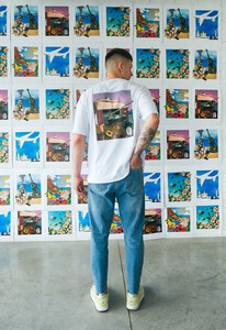 Фото - Футболка белого цвета Staff x Saga4 art 2 oversize - Men box